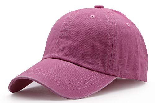 KKMKSHHG Toddler Baseball Hat Washed Hats Distresed Infant Baby Little Boys Girls Cotton Hat Adjustable Caps Pink
