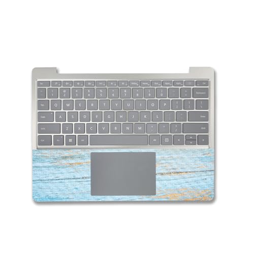 Image of MightySkins Carbon Fiber Skin Compatible with Microsoft Surface Laptop Go 3 (2023) Full Wrap Kit - Distressed Wood | Protective, Durable Textured Carbon Fiber Finish | Easy to Apply | Made in The USA
