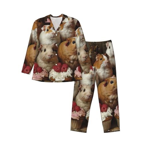 Pyjama homme cochon d'Inde et cupcake : l'idée cadeau nuit insolite et douce