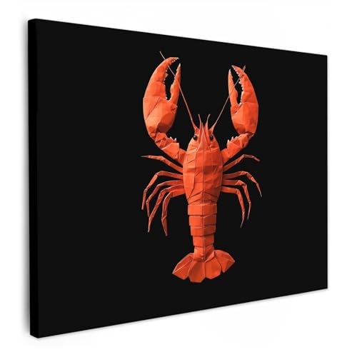 MuchoWow© Impression sur Toile Decoration Murale Peinture 80x60 cm Tableaux Art Décoratif Muraux Décoration Chambre Papier - Papier origami - Rouge