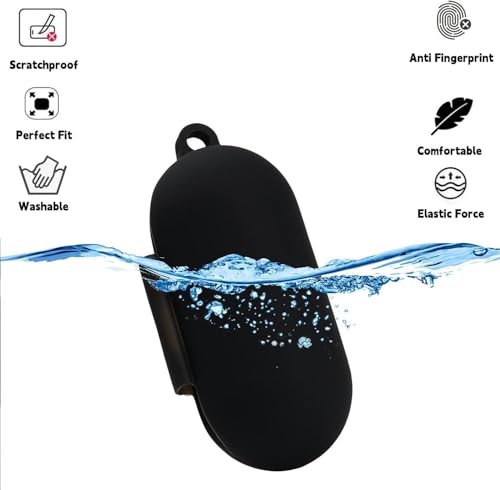 Image of Silicone Cover Compatible with Sony WF-C700N Earbuds Cover, Soft, Shockproof (Fits only Sony WF-C700N case, Bluetooth Earbuds & Charging case not Included) - Black