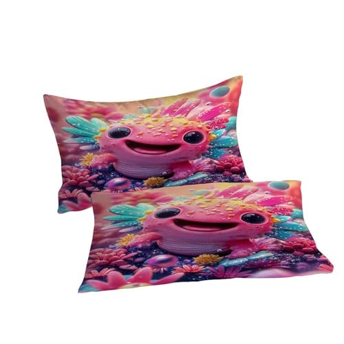 Housse de couette Axolotl Corail en microfibre premium 3 pcs - 7