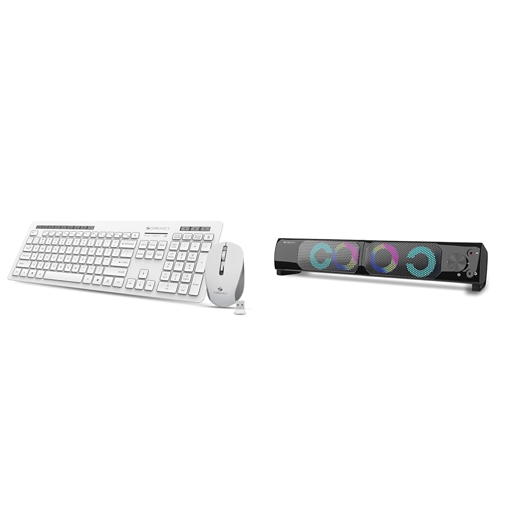 ZEBRONICS Zeb-Companion 500 2.4GHz Wireless Keyboard and Mouse Set, USB Nano Receiver, Chiclet Keys, (B0BQ1GP7TY) Amazon Price History, Amazon Price Tracker