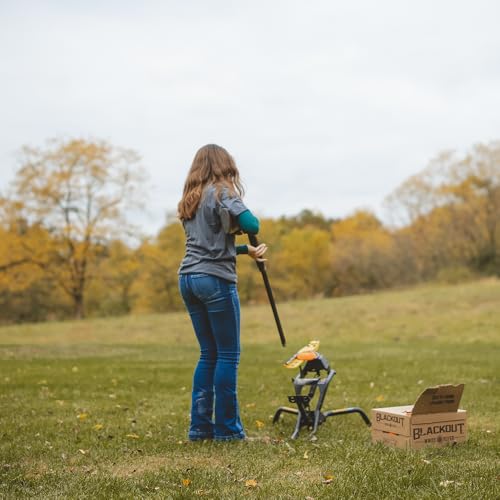 Image of Caldwell Claymore Solo Clay Thrower with Foot Pedal, Angle Adjustment, and Auto Resetting Arm for Clay Shooting, Shooting Sports, Hunting