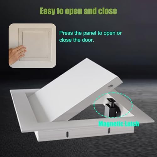 Genérico 30 x 40 cm (12 x 16 inç) Kapak plakası, dokunmatik mandallı, sıhhi tesisat ve elektrik erişimi için gömme kapı - Görsel 2