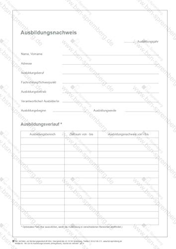 Berichtsheft im Block für die Praktische Berufsausbildung Handwerk - Ausbildungsnachweis - tägliche Eintragung Montag - Samstag (26 Wochen) - mit karierter Rückseite Cover