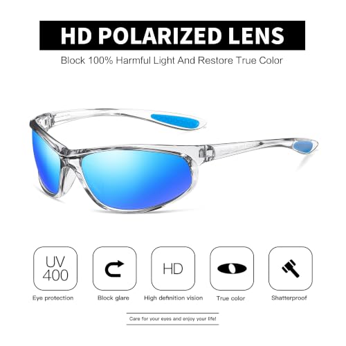 Image of FAGUMA Polarized Sports Sunglasses For Men UV400 Protection | Cycling Driving Fishing