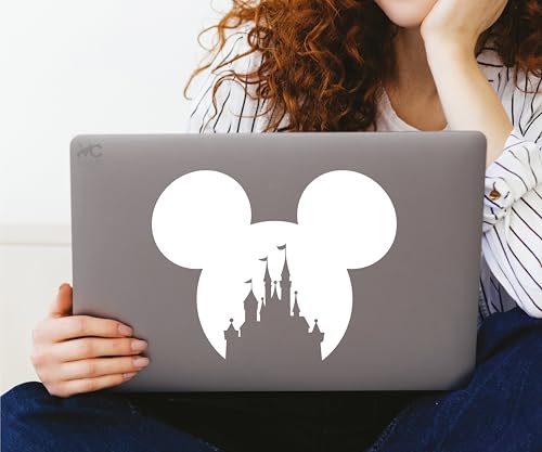 Image of - Mickey Mouse Disney Castle Stickers - Vinyl Decal for Car & Van-Indoor & Outdoor use for Long Lasting - Waterproof Quote Stickers for Laptop - VC 468