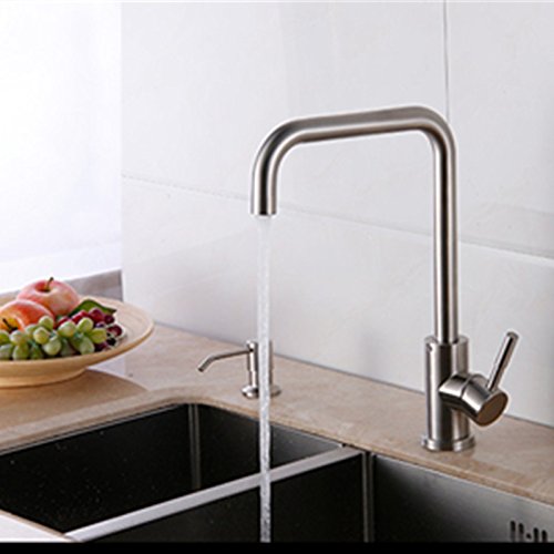 Grifo de cocina giratorio de acero evita salpicaduras en lavavajillas 1