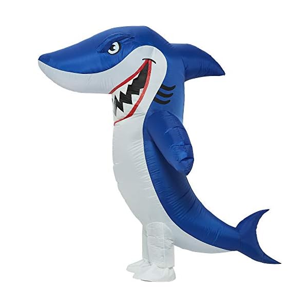 One casa inflatable costume full body shark air blow up funny party halloween costume for adult - image 3