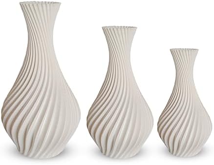 kit 3 Vasinhos Jarros Espirais - Desing Moderno para Decoração En...