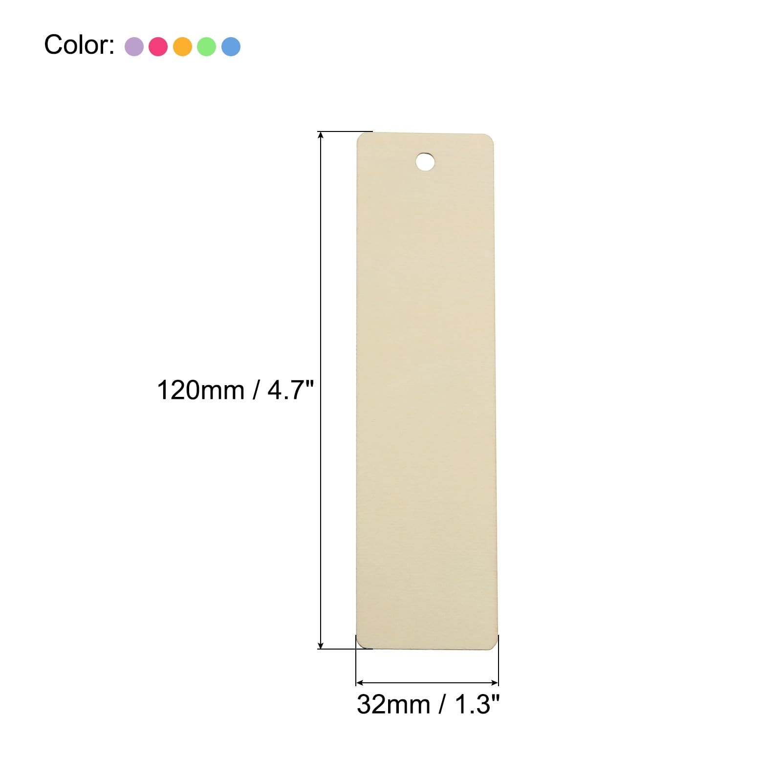 PATIKIL 4.7" x 1.3" Blank Wood Bookmark - Image 2
