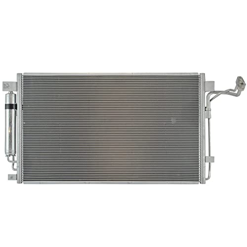 Image of TRQ A /C Condenser and Receiver Drier Assembly Compatible with 2007-2018 Nissan Altima 2009-2014 Maxima 2016-2020 Maxima