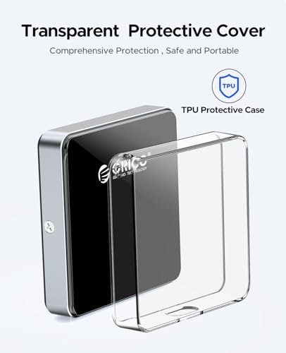 Image of ORICO Magnetic M.2 NVMe 2230 SSD Enclosure Compatible with Magsafe for iPhone 15 Pro Max ProRes, 10Gbps USB C 3.2 Gen2 Type-C to NVMe Reader with Protective Case¢Lanyard - AP30 Black