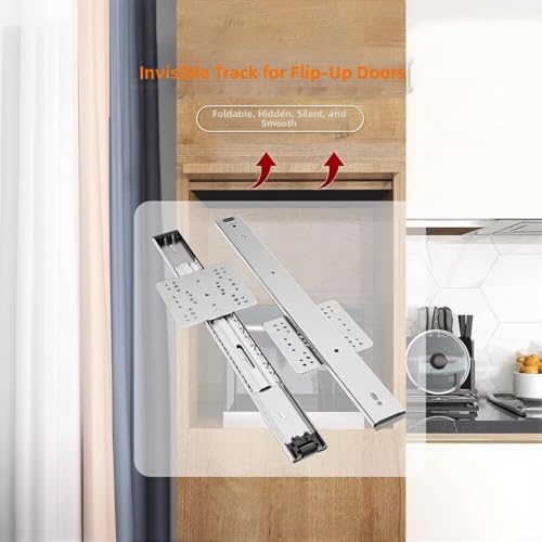 Rail de porte caché pliable chromé de 50,8 cm pour cloison