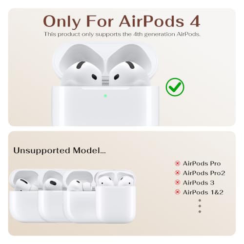 Image of for AirPods 4 Case with Safety Lock, Magsafe Compatible, Red Polka Dots