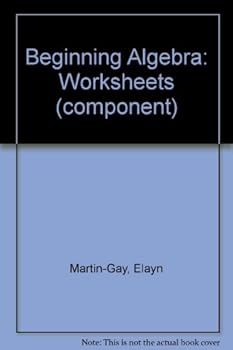 Paperback Beginning Algebra: Worksheets (component) Book