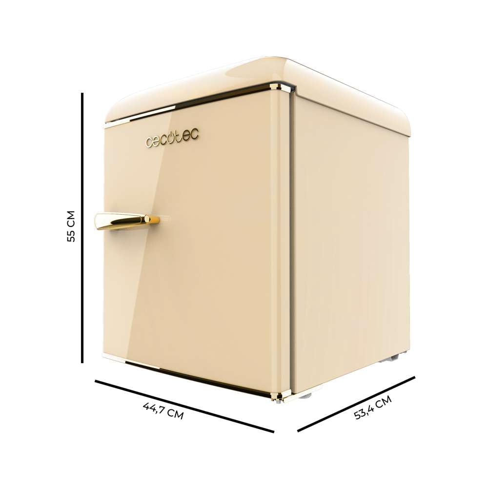 Cecotec Bolero CoolMarket TT Origin 45 Réfrigérateur 55cm 44,7cm Classe Énergétique E Beige