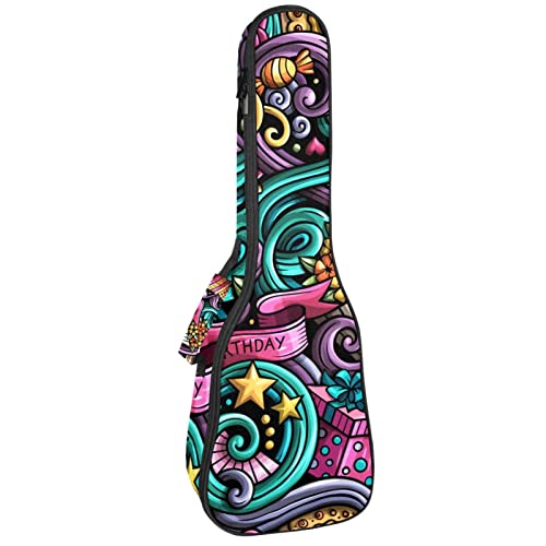 Sac à dos pour ukulélé de concert coloré parfait pour jouer au parc