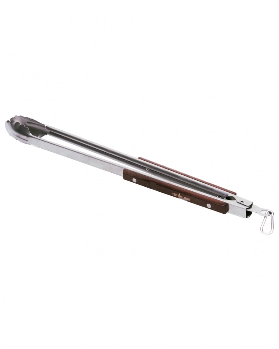 Pott & Flamme XXL 56 cm Grillzange mit Karabiner extra lang und sicher Küchen Besteck