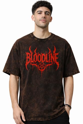 Image of boffi ... 100% Cotton Oversized T-Shirt Unisex Drop Shoulder Dye Washed Street Look Black Pack of 1