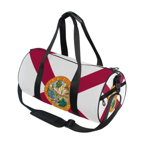Bolsa de lona redonda con bolsillo interior para entrenamientos y escapadas