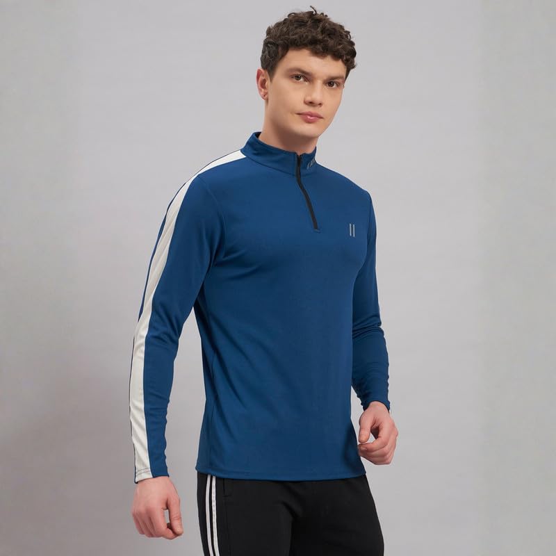 Image of ATICX Polyester Full Sleeve Compression High Turtle Neck Sports Jersey T Shirt for Men - Quick Dry Fit Gym Workout Top for Running, Swimming, Training, Cycling, Football, Badminton