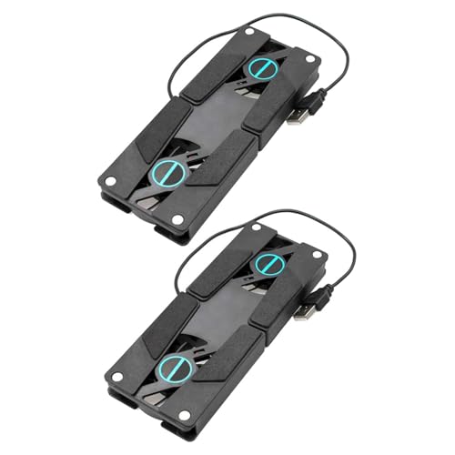 Base para laptop con ventiladores duales y diseño antideslizante miniatura 1