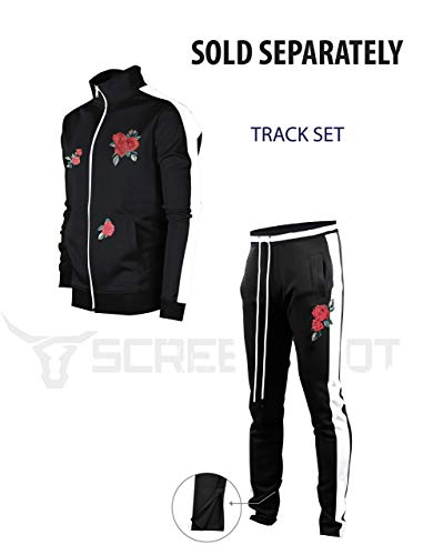 Image of SCREENSHOT Screenshotbrand Mens Hip Hop Slim Fit Track Pants - Athletic Jogger Bottom with Side Taping