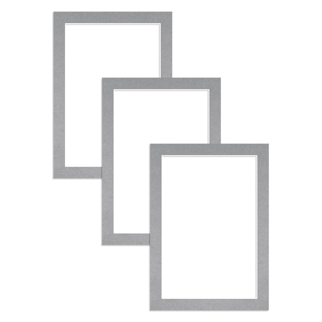 Alison Kingsgate 70X50CM Silver Picture Mount - 60X40CM Aperture - Pack 3 — image 1
