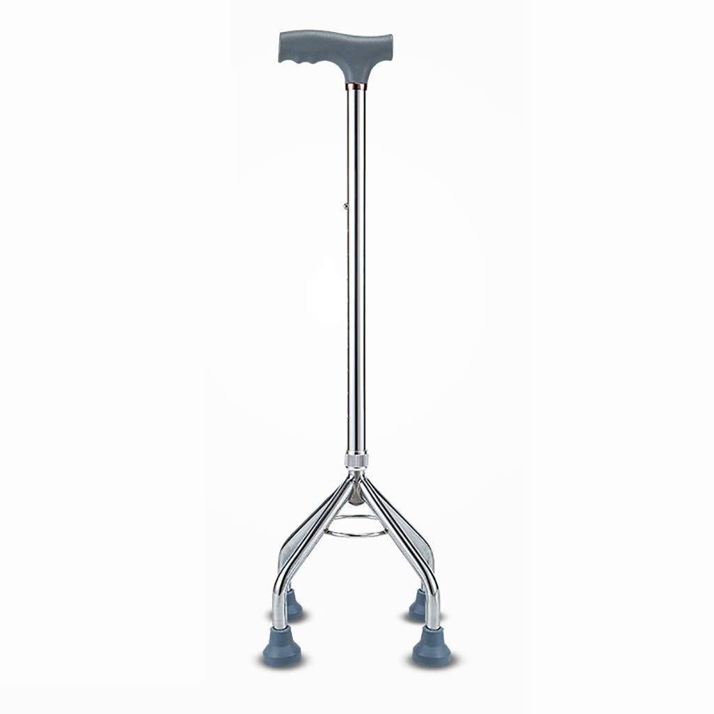 Bastone da Passeggio quadrupede Regolabile con Base Piccola, Impugnatura Comoda, Il Bastone fornisce Supporto e stabilità Extra, ausilio per la Mobilità Limitata Durevole, stampelle Times