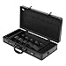 KONKENIE Carrying Case Scissors Storage with lock Portable Shears Clippers Trimmers Supplies Travel Barber Tool Organizer Box（All Black