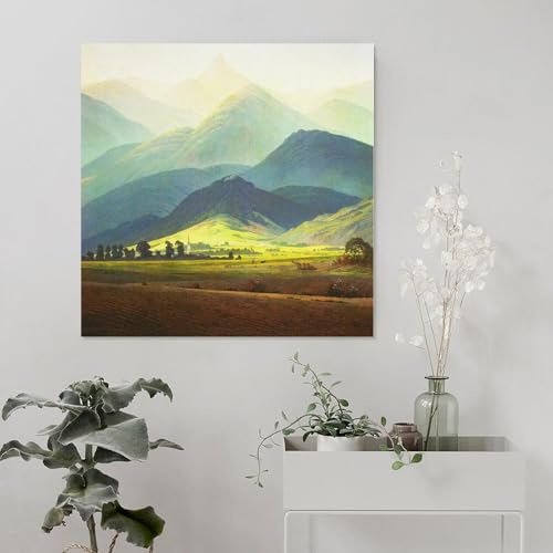 Impression sur toile Caspar David Friedrich paysage 40x40 cm