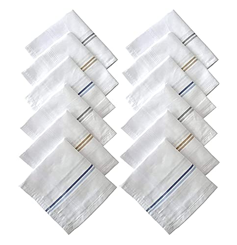Image of ANTONIA Men's Initial Alphabet Handkerchiefs | Premium Cotton Personalized Hankies with Letter Embroidery (A-Z) | Soft, Absorbent & Reusable | Formal, Wedding & Gift Use | Pack of 6