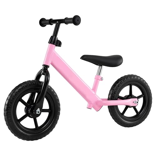 Image of HONEY JOY Toddler Balance Bike, 11 Inch Baby Push Bicycle w /Adjustable Padded Seat & Handlebar, Ultra Light Steel Frame, No Pedal Walker Bike Riding Toy, Birthday Gift for Boys Girls Aged 2-5