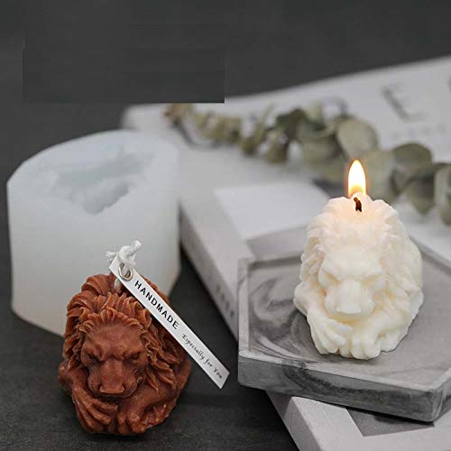 7horse® 3D Vintage Art Classic Lion Candle Mold Animal Sculpture Silicone Mold Soap Mould-image-23