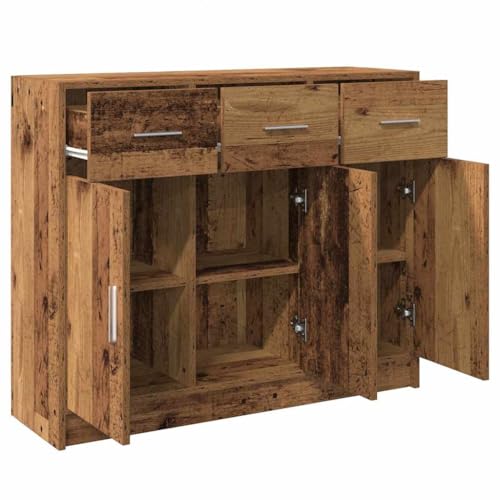 vidaXL classic sideboard - old wood engineered 91x28x75 cm - living room storage cabinet/buffet