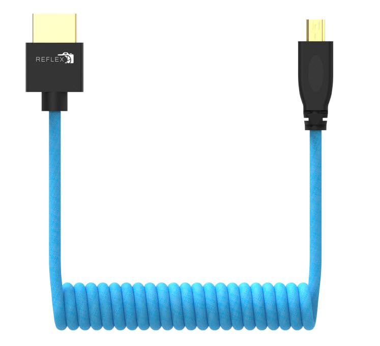 Reflex Camera HDMI to Micro HDMI Cable 1.2m 4K@60Hz Ultra HD High-Speed Cable for Cameras Tablets & Laptops Durable Copper & PVC Compatible with TVs Monitors & Projectors