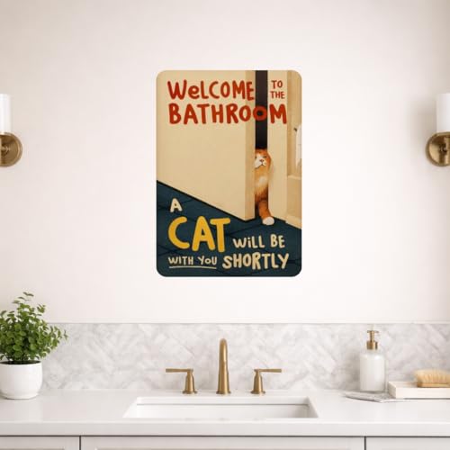 Image of Zesta Bathroom Decor Items Washroom Decor Tin Sign | Aesthetic Posters Wall Poster for Bedroom | Magnetic Cafe Decoration Items /Restaurant Decorations Items | Quirky Home Decor Bar Accent (Bathroom)