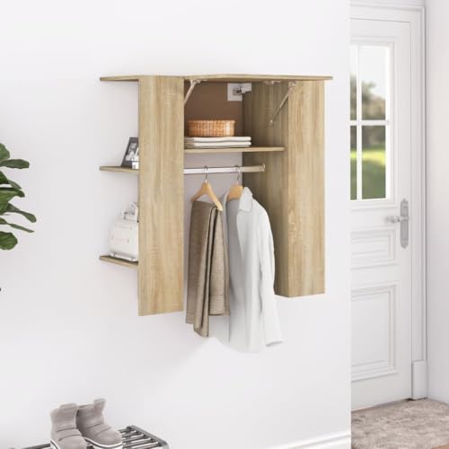 Nqyjm Armario de pasillo roble Sonoma 97,5 x 37 x 99 cm de material de madera para salón, dormitorio, oficina