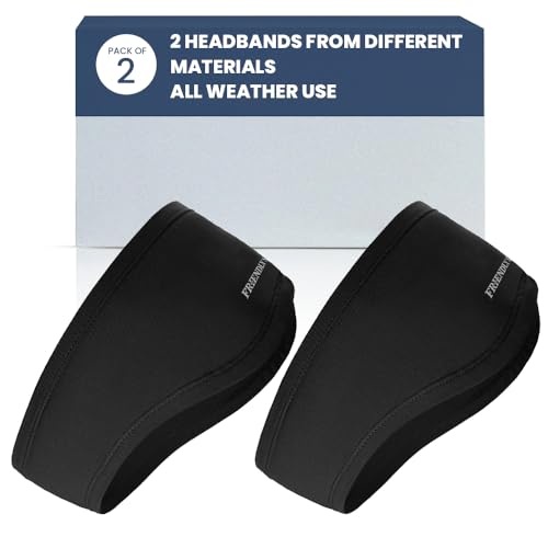 Image of The Friendly Swede Running Headband Ear Warmer - 2-Pack, Sports Headband for Outdoors, Running, Cycling, Hiking - Ideal as Liner Under Helmets