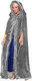 Forum Novelties Women's Faux Fur Trimmed Cape, Gray, One Size
