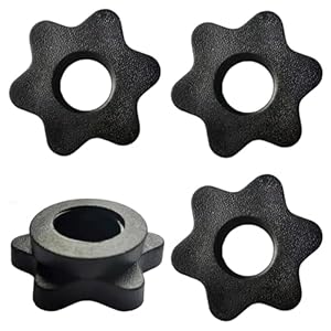 4 PCS Barbell Clips, 1 inch (25mm) Anti-Slip Dumbbell Spin-Lock Collars for 1″ Standard Bars, Secure Grip