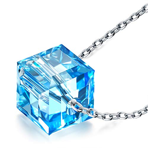NINASUN Sterling Silver Necklace Chain Gifts for Women Necklace Gifts for Her Gifts for Wife Necklaces Crystal Necklace Jewelry for Women Gifts for Mom Girlfriend Girls Birthday Gifts