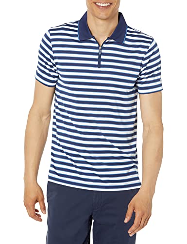 Polo homme Brooks Brothers en maille stretch performante avec fermeture zippée