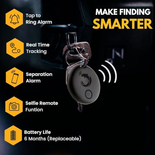Image of Tag8 Dolphin Pro GPS Tracker Multiutility ble Track for Key Car Bike School Bags Document Luggage | Compatible Android & iOS, Anti-Lost & Loud Alert, Ring to Find | Locate on map| Battery Included