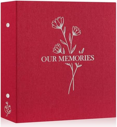 Lanpn Photo Album 6x4 Slip in, OUR MEMORIES Linen 600 Pockets Photo Albums Holds Landscape and Portrait 10x15cm Picture Green