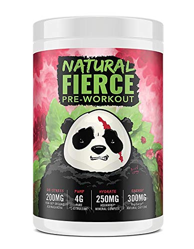 Panda Natural Fierce PRE-Workout, 300MG VegiSurge®Natural Caffeine, 250MG AQUAMIN™ Mineral Complex, 