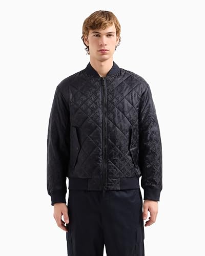 Armani Exchange Men's Quilted Jacquard Bomber Jacket3