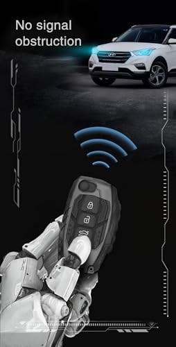 Image of Premium Metal Black Transformer Series Soft Silicon Key Cover for Hyundai 3 Button Flipkey
